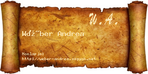 Wéber Andrea névjegykártya